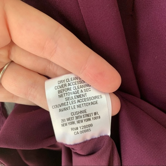 Cushnie Revolve Purple Scarf Fringe Mini Dress 0 New - Picture 6 of 9